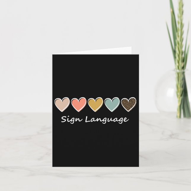 Carte Alphabet américain professeur de langue des signes (Devant)
