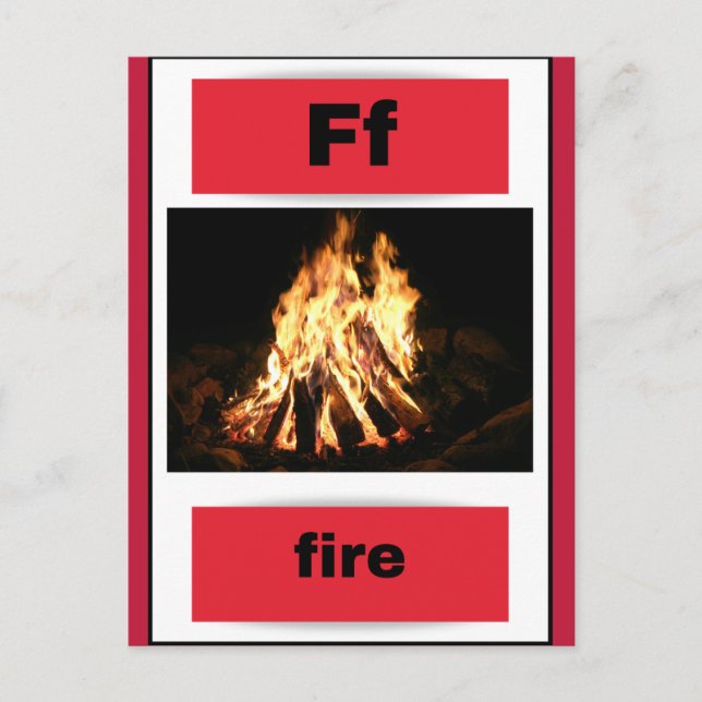 carte alphabet (avec image réelle) (Devant)