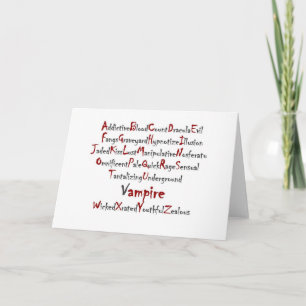 Carte Alphabet Vampire