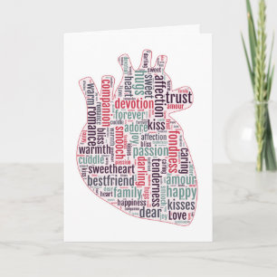Carte Alternative Valentine anatomical heart