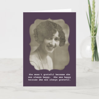 Carte Always Grateful Vintage Photo