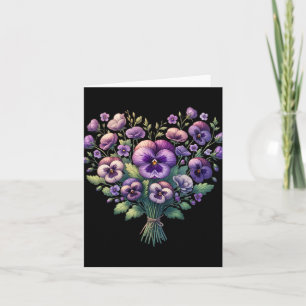 Carte Alzheimer Purple Pansy Floral Démence Alzheimer &#