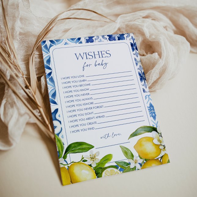 Carte Amalfi Coast Citron Baby shower Waches pour bébé (Créateur téléchargé)