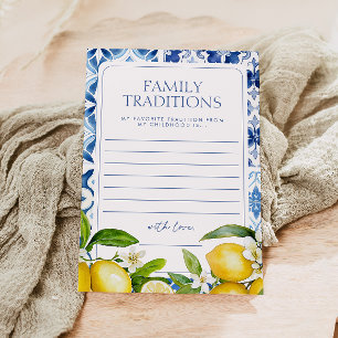 Carte Amalfi Coast Lemon Baby shower Traditions familial