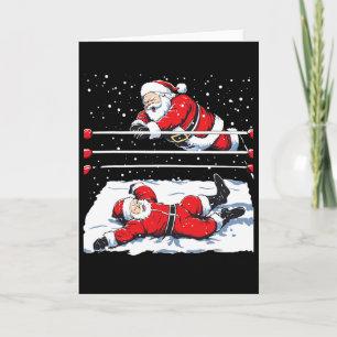 Carte Amant de Lutte de Père Noël Lutteur Noël Xmas Paja