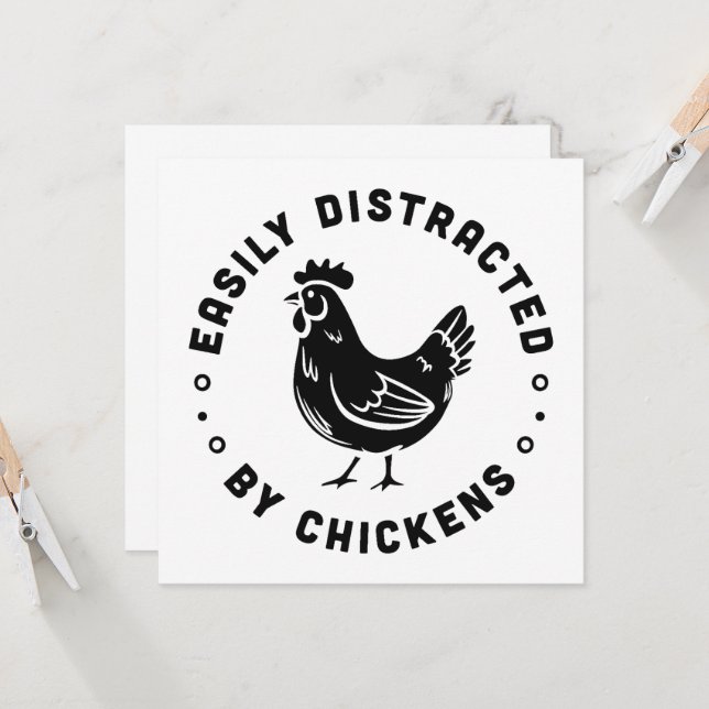 Carte Amant de poulet drôle maman ferme pays fille citat (Devant/Arrière en situation)