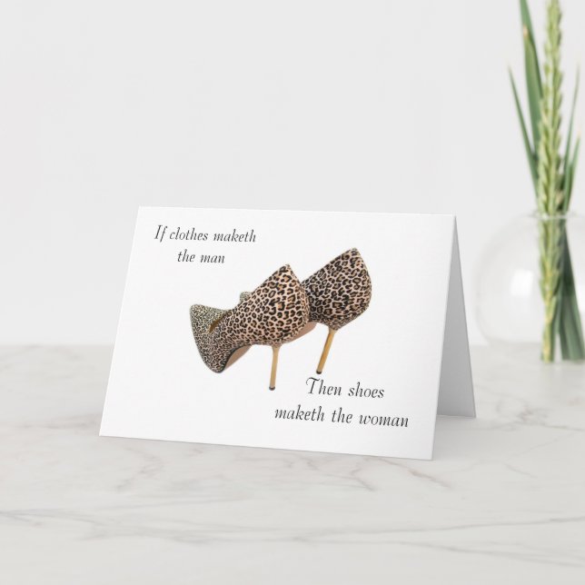 Carte Amant drôle de chaussure pour la femelle (Devant)