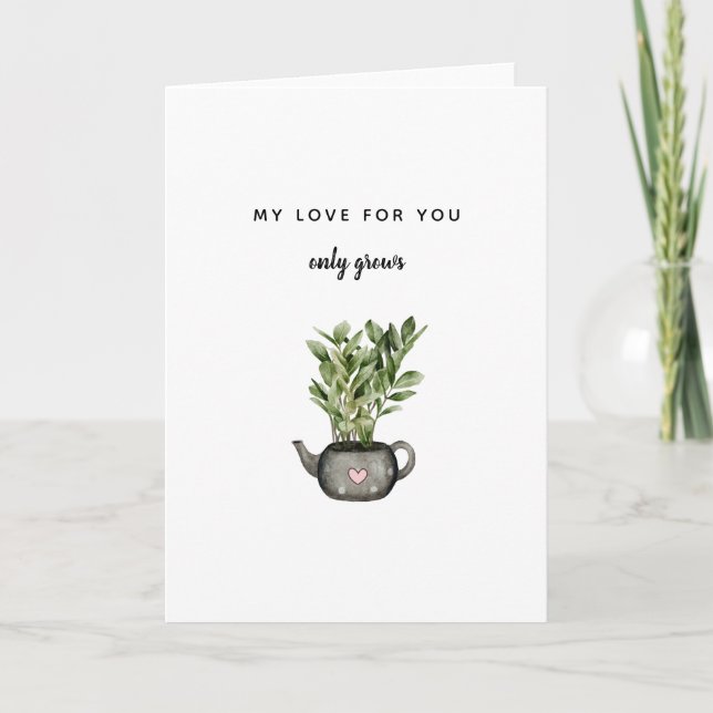 Carte Amant plante Love Grosses anniversaire valentine m (Devant)