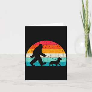 Carte Amant Rétro Sasquatch Doxie Promeneur de Teckel Bi