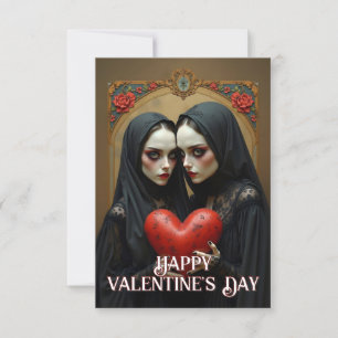 Carte Amants gothiques sombres au cœur cramoisi
