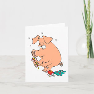 Carte Amateur de friandises de cochon dodu