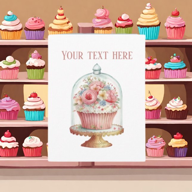 Carte Amateurs de cupcake mignon ajouter du texte (Créateur téléchargé)