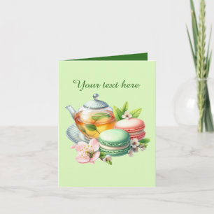 Carte Amateurs de thé mignon personnalisable