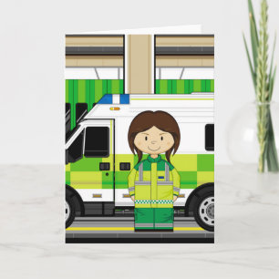 Carte Ambulance de dessin et EMT