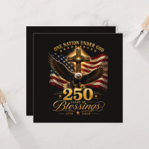 Carte Américain 250e anniversaire patriotique États-Unis