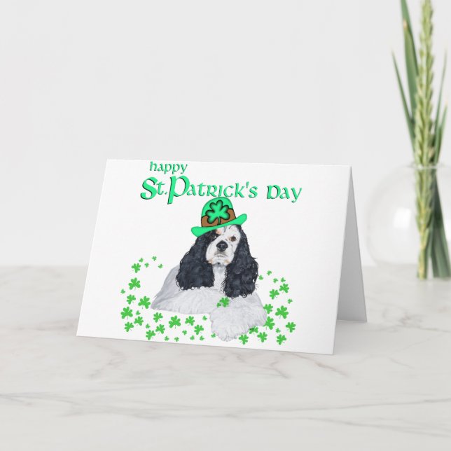 Carte American Cocker Spaniel St. Patrick's Day (Devant)