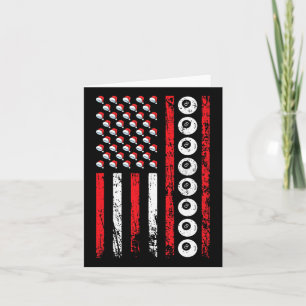 Carte American Cue Sports Drapeau Noël Billard Athle