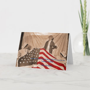 Carte American Flag Circa 1890, photo et citation
