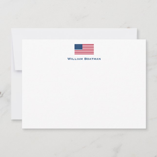 Carte American Flag Flat Note (Devant)