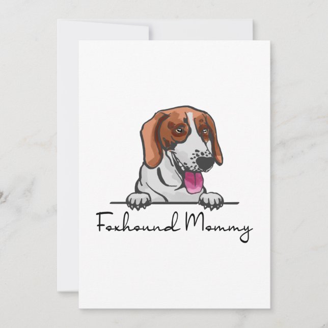 Carte American Foxhound Mommy (Devant)