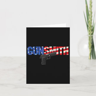 Carte American Gunsmith Patriot Usa Drapeau Rétro Style 