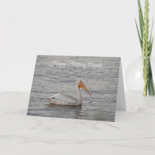 Carte American Pelican sur le Mississippi Anniversaire (Devant)
