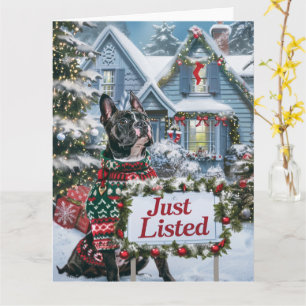 Carte American Staffordshire Festin Realtor Noël