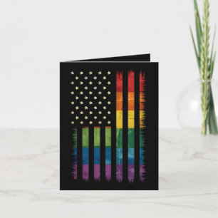 Carte American USA Flag Rainbow Pride gay lesbienne LGBT