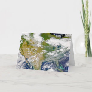 Carte Amérique Du Nord Avec Fumée Visible Dans Les Endro