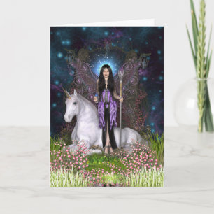 Carte Amethyst Fairy & Unicorn Card