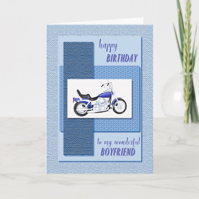 Carte Ami, anniversaire de vélo de moteur (Devant)