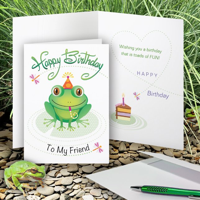Carte Ami Anniversaire Grenouille Avoir Des Tos De Plais (Créateur téléchargé)