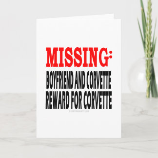 Carte Ami et Corvette absents : Récompense pour Corvett