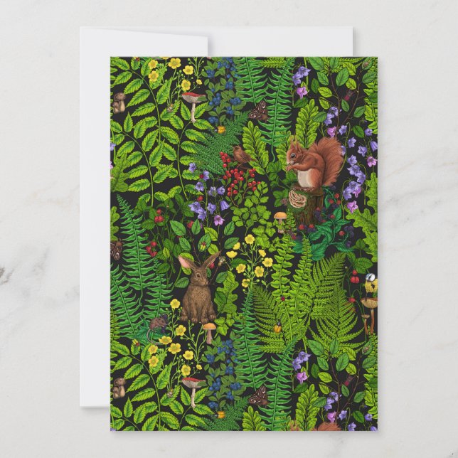 Carte Amimies et plantes des bois (Devant)