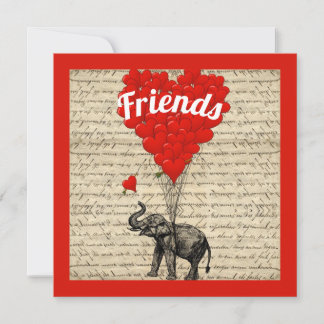 Carte Amis amusants Saint-Valentin romantique