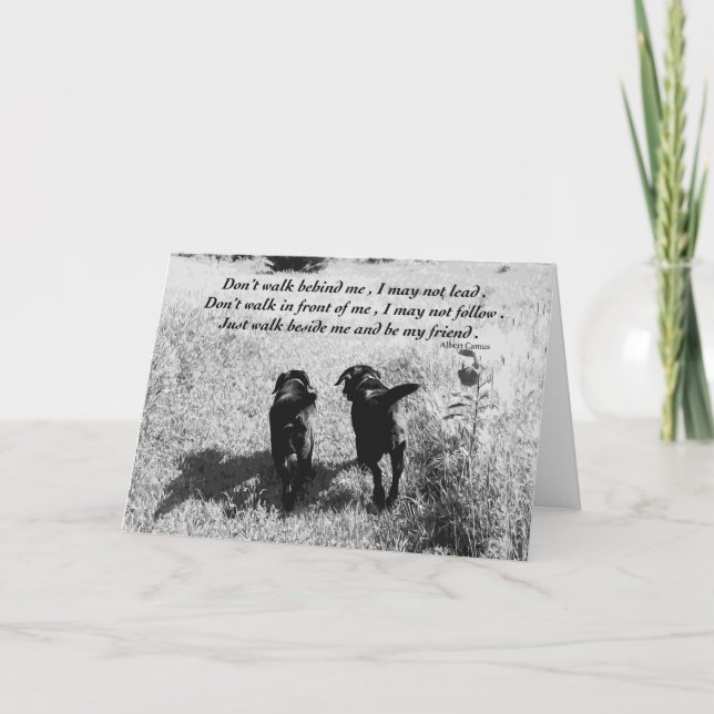 Carte Amis - Black Lab (Devant)
