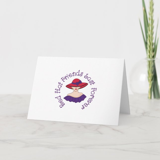 Carte Amis Casquettes rouges (Devant)