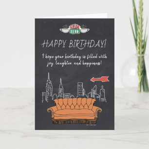 Carte AMIS™   Central Perk Chalkboard Anniversaire