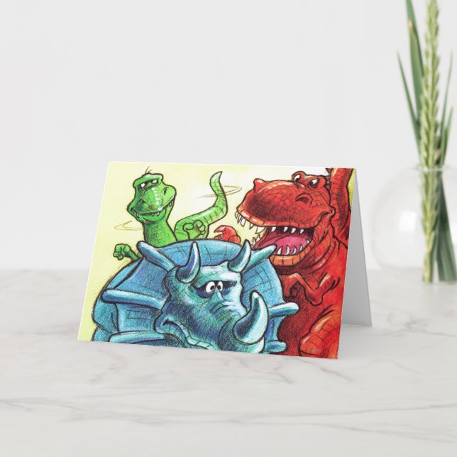 Carte Amis de dinosaure (Devant)