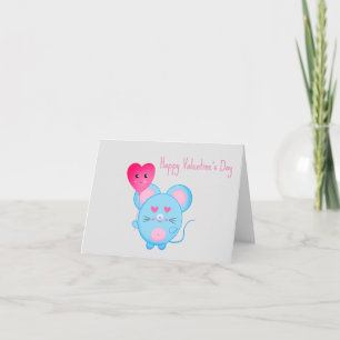 Carte Amis de la maternelle pour souris la Saint-Valenti