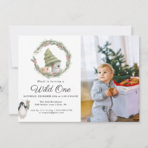 Carte Amis de l'hiver Fête d'anniversaire de Noël