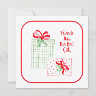 Carte Amis de vacances Watercolor Meilleurs cadeaux Joye