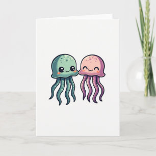 Carte Amis Méduses Heureux