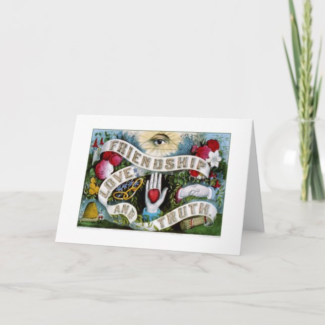 Carte Amitié, amour et vérité (1874) (Devant)