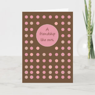 Carte Amitié Bonjour, et chocolat