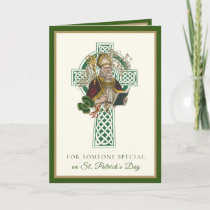 Carte Amitié catholique St Patrick's Day Shamrock