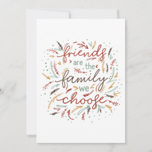 Carte Amitié Citation Les amis sont la famille que nous 