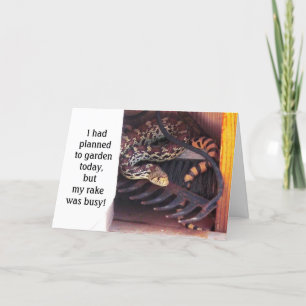 Carte Amitié mignonne drôle de Herp - serpent de Gopher
