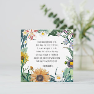 Carte Amour, 1 Corinthiens 13:4,