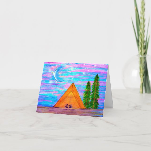 Carte Amour à la lune et au dos (Devant)